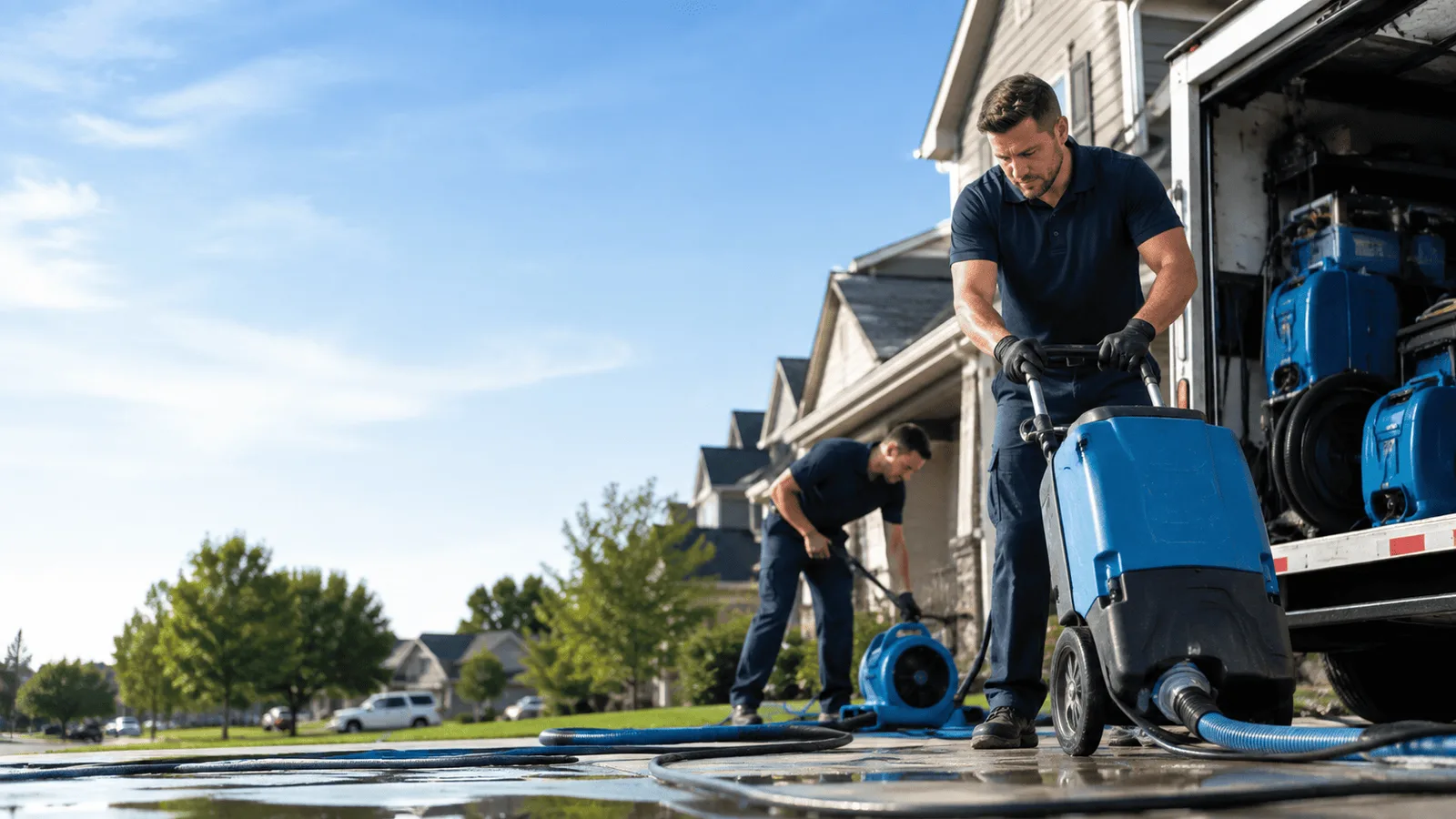 Dehumidification being performed in Pleasantville, IA